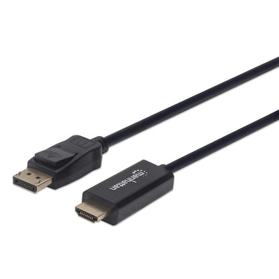 Manhattan 153201 Adapter Cable Vídeo 1,8M DisplayPort HDMI Black — image 1