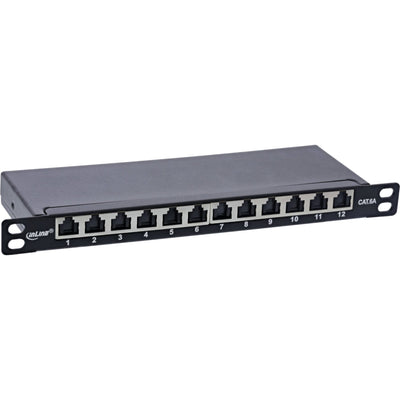 Inline® 10 Patch Panel CAT.6A 0.5U 12-PORT, With Dust Projoection, Black — image 1