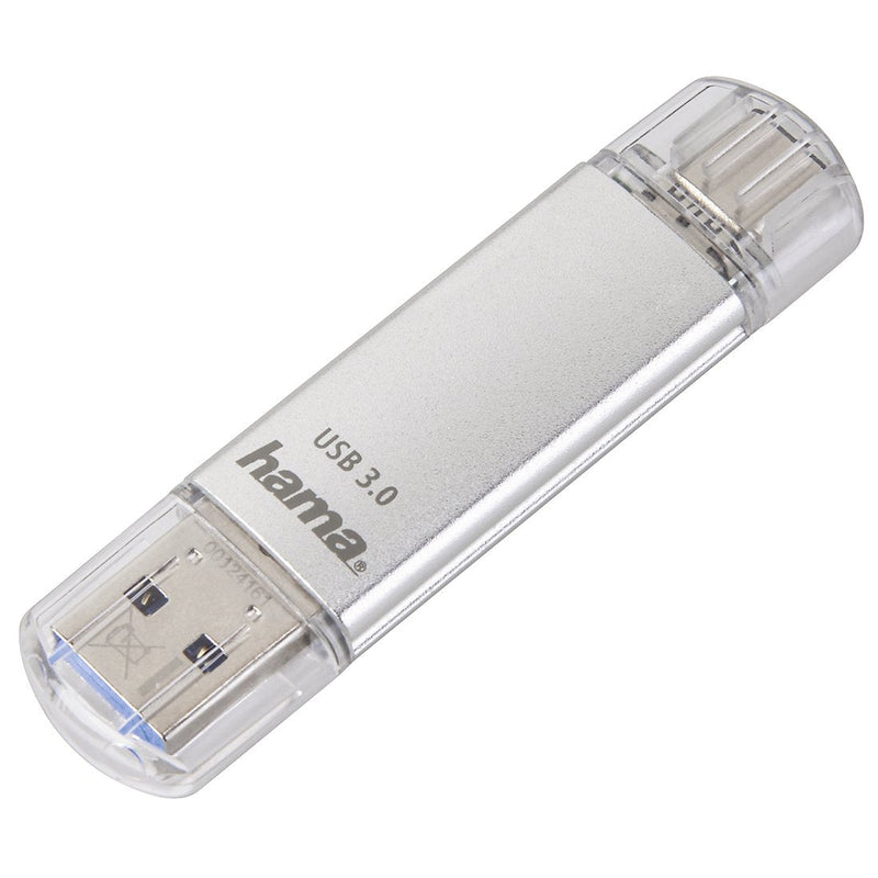 Hama Laeta Memoria USB Flash Unidad USB 3.0 Con Cover - 128GB Capacity - 40MB/S Transferencia - Funcion Otg - U