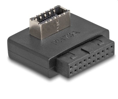 Delock USB 5Gbps Adapter Connector Female Poste a Intern Type And Key a Connector Female Angulado With Housing — image 1