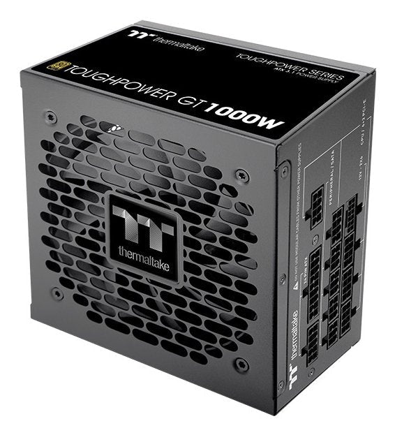 Thermaltake Power Supply Toughpower Gt 1000W, Black 1X GPU High Power 12 Pines, 5X Pcie, Gestión Cables,