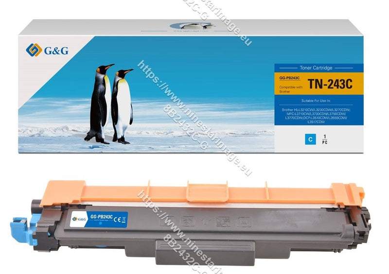 G&g Toner Compatible With Brother TN-243C Cyan