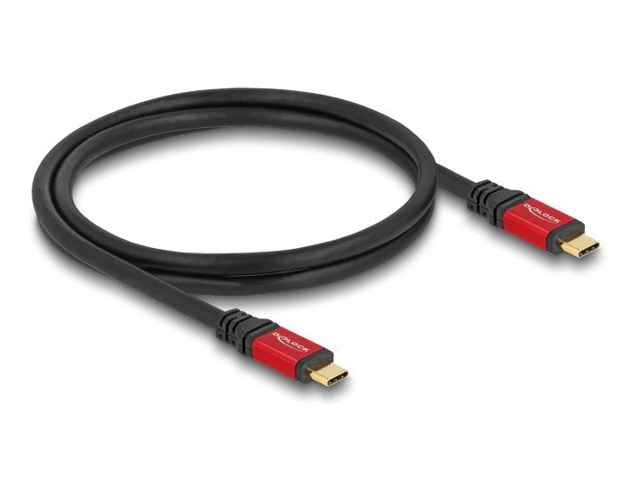 Delock 80652 USB Cable 20Gbps USB Type-c™ Male a Male PD 3.0 100W E-marker 0,8M Red Metal