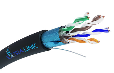 Extralink Bobina Network Cable CAT.5E FTP V2 Outdoor Twisted Pair Skretka 305M — image 1