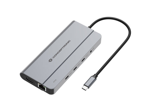 Conceptronic Docking USB-C DONN34G 1x HDMI 1x VGA 1x RJ45 2x USB-A 2x USB-C Reader Cards Audio PD100W — image 1