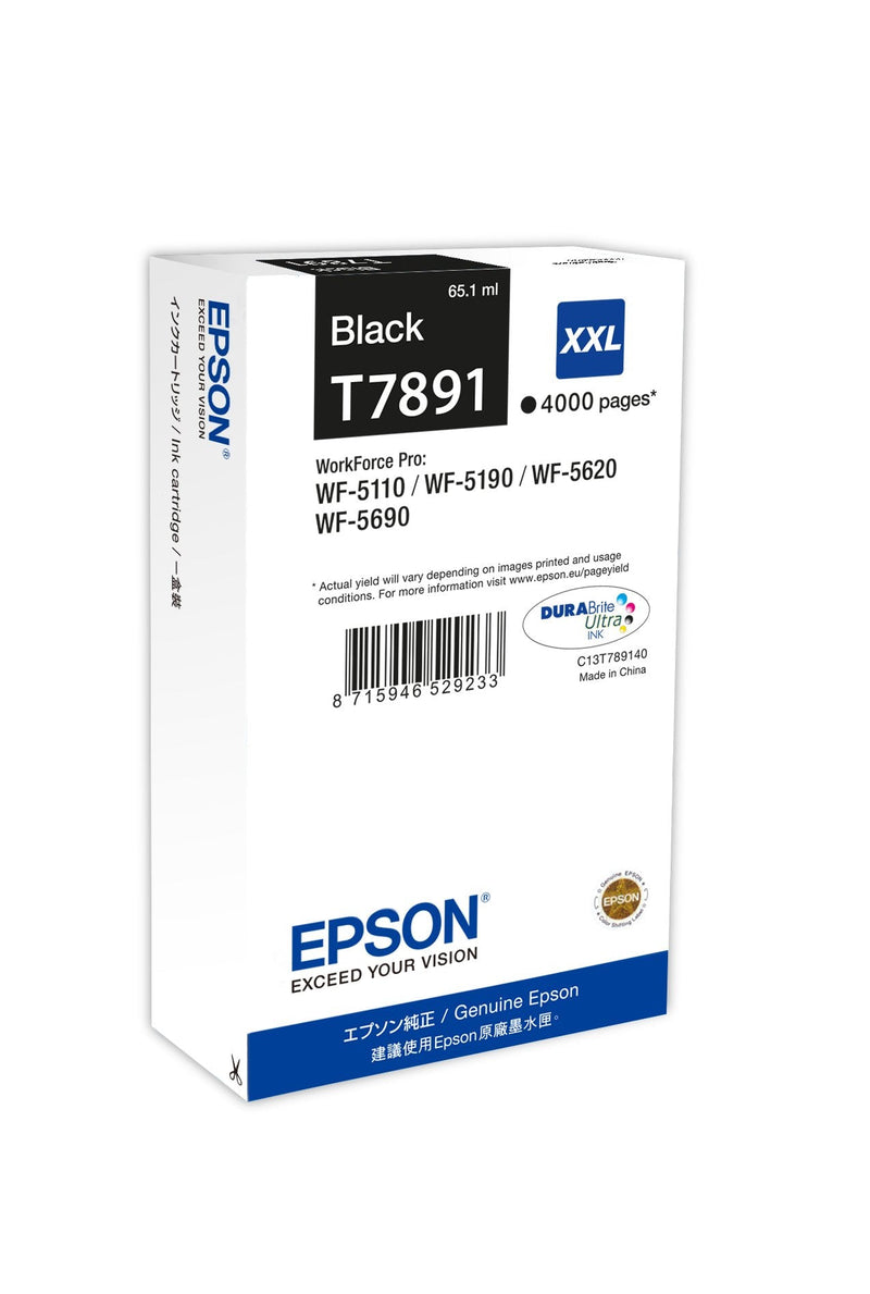 Epson Genuine Ink T7891 Black Workforce Pro WF-5110,WF-5190,WF-56