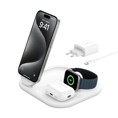 Belkin Boostcharge Headphones Smartphone, Watch Smart White USB Charger Wireless Charging Fast Indoor — image 1