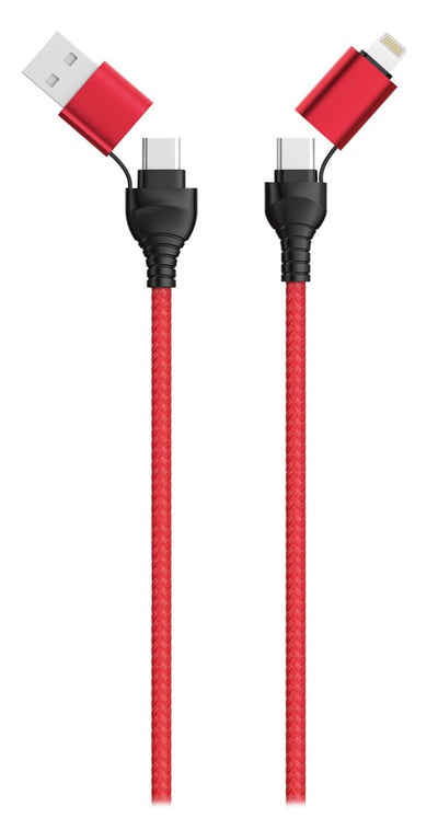2GO Cable Datos USB / Type C 4IN1 Red 120CM — image 1