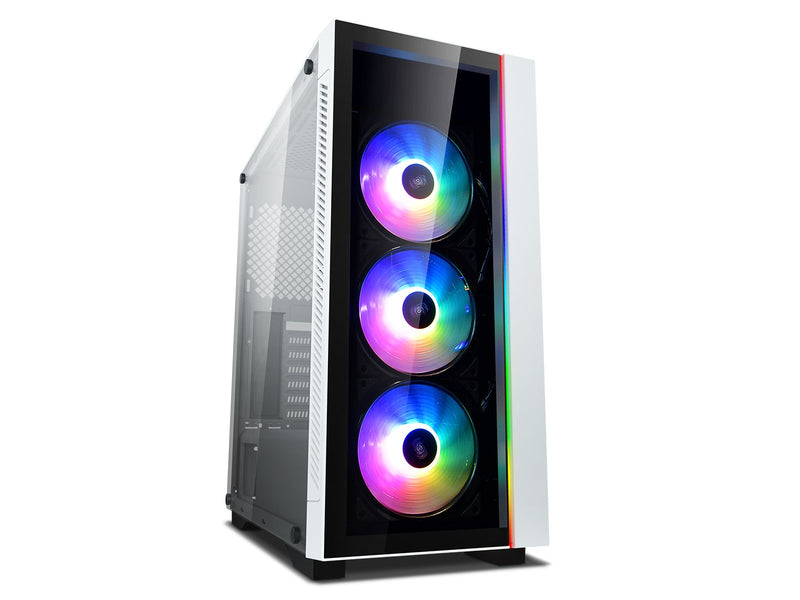 Deepcool PC Case E-atx Matrexx 55 V3-ADD RGB 3F White Tempered Glass Bahias 2X3'5,2X2'5/1XUSB3.0,2XUSB2.0/Audi