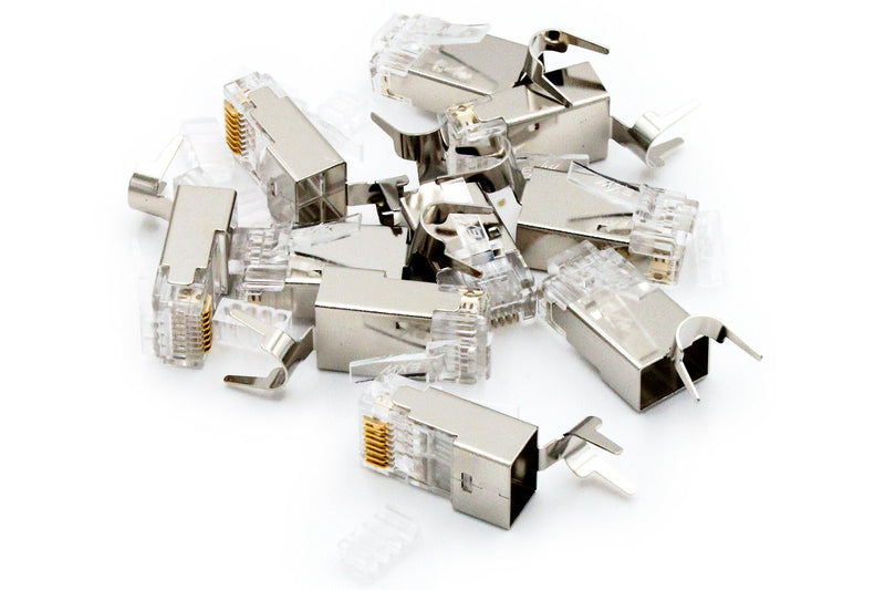 RJ45 Modular Plug (8P8C) Universal CAT.6A, Shielded, Awg 24-22, 10 Pieces