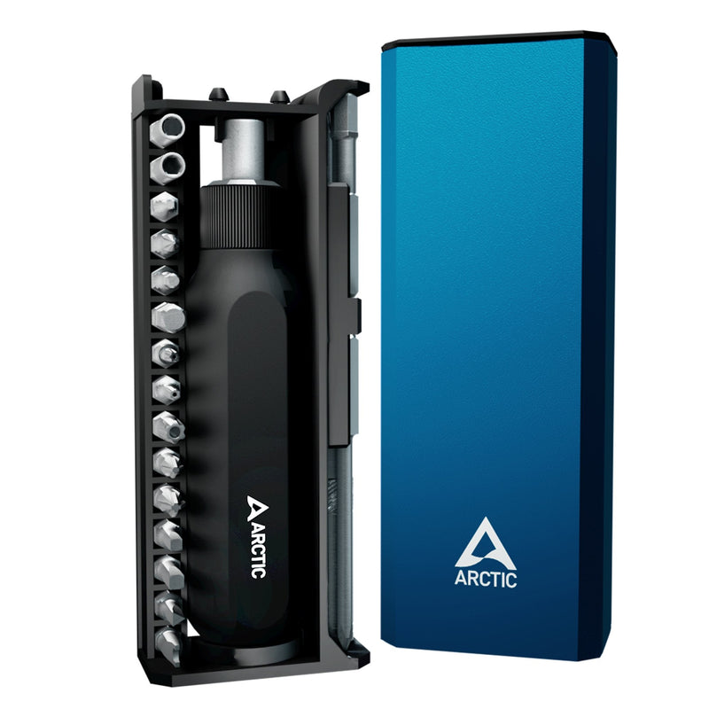 Arctic Ratchet Destornillador Toolkit - Set de Destornilladores Carraca 27 1, Estrella/Plano/Torx/Pozidriv/Hex, Housin