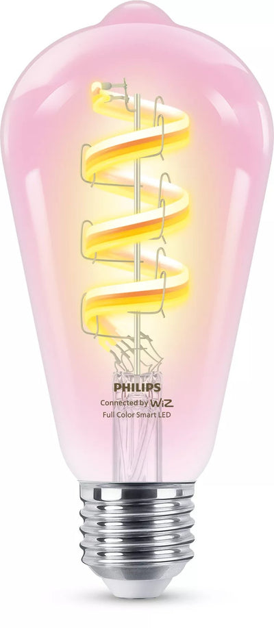 Philips Bulb Wiz Smart Wi-Fi Filament Clear ST64 E27 6.3W 470LM RGB — image 1