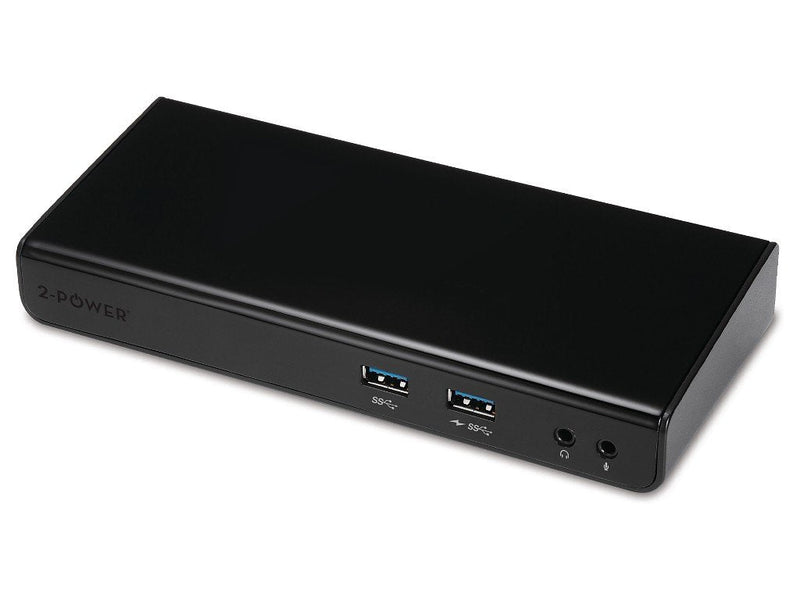 2-POWER DOC0110A Base Laptop And Replicador Ports Alámbrico USB 3.2 Gen 1 (3.1 Gen 1) Type-b Black