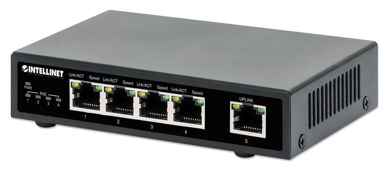 Intellinet Conmutador 5 Ports Gigabit PoE + 62W