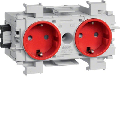 Hager Socket Power 2VÍAS M.wago GS20013020 Frontrastend Verkehrsrot — image 1