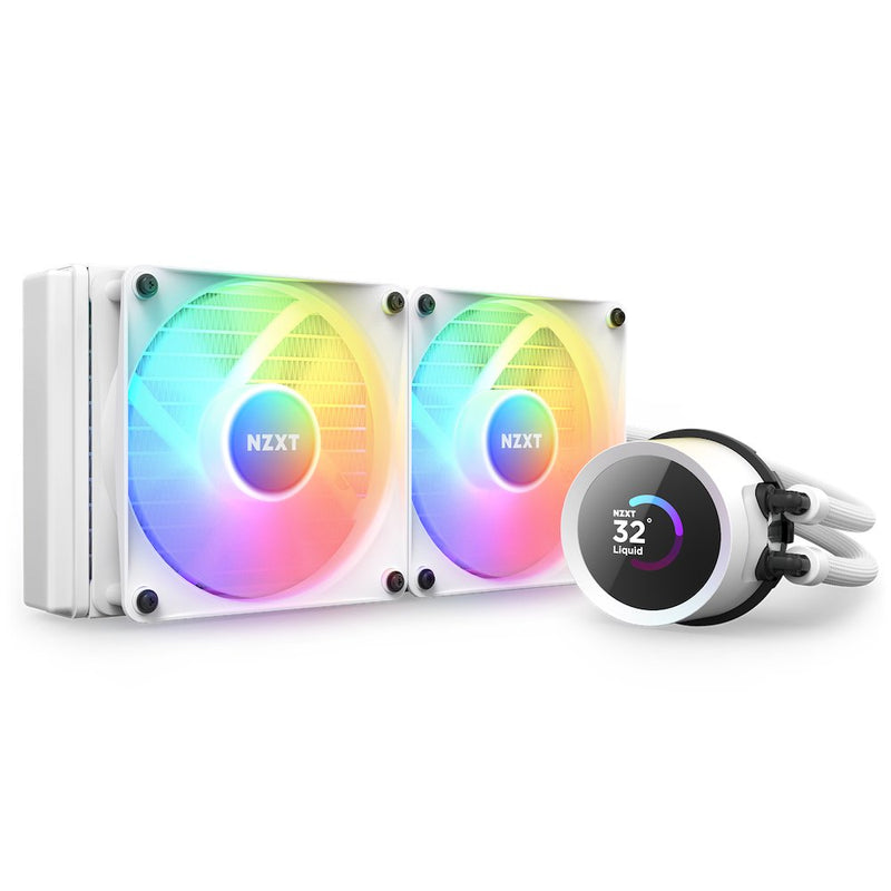 Nzxt Refrigerador Liquido CPU Kraken 240 RGB 2X120 White Vent RGB Display LCD