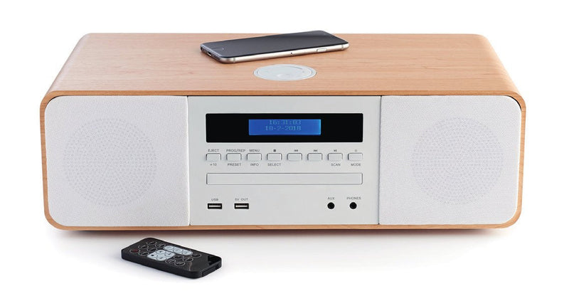 Thomson MIC201IBT Micro Cadena Bluetooth Charger Induccion - Power Musical 50W - Colour Wood/White