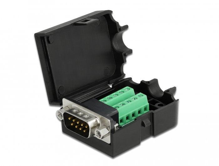 Delock 66264 Adapter D-sub 9 Pines Male Bloque Terminals 10 Pines With Housing