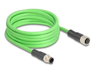 Delock 80409 Cable M12 Codificado D 4 Pin Male a Female Pur (tpu) 5M — image 1