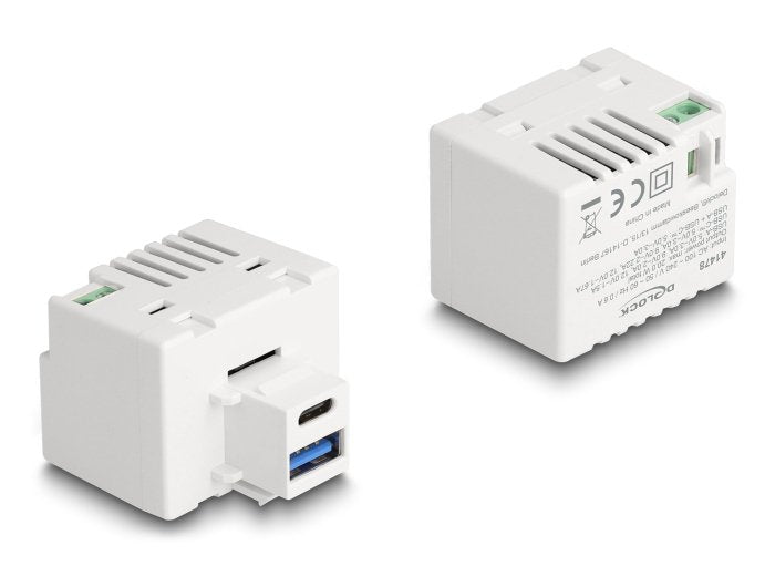 Delock 41478MÓDULO Keystone With Port Charging USB Tipo-a And USB Type-c™ Pd 20W White