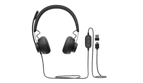 Logitech Headphones Zone Wired Ms Teams With Microphone USB Black — image 1