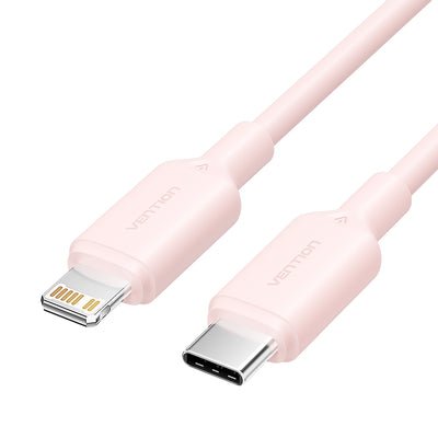 Vention USB Cable 2.0 Type-c Lightning Lakph USB Type-c Male Lightning Male Up To 27W 480Mbps 2M Pink — image 1