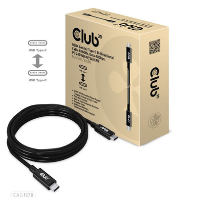 CLUB3D USB Cable 4 Typ C Pd 240W 8K 40Gbps 2M M Retail — image 1