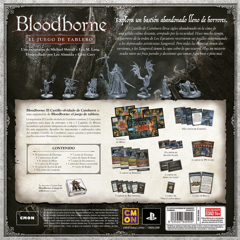 Juego de mesa Bloodborne Castillo Olvidado Cainhurst Expansion Edad Recomendada 14 Years