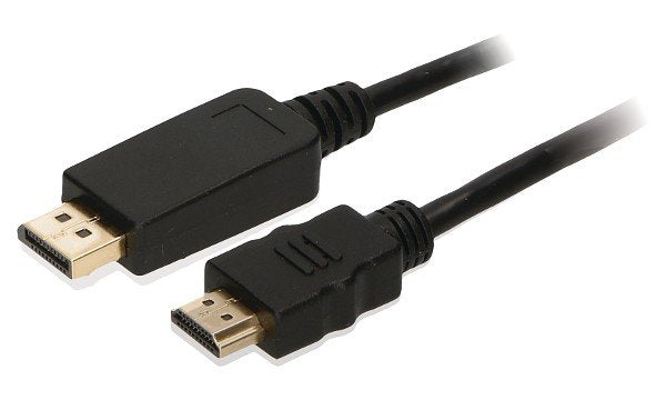 2-POWER CAB0039A Adapter Cable Vídeo 2M DisplayPort HDMI Type a Standard Black