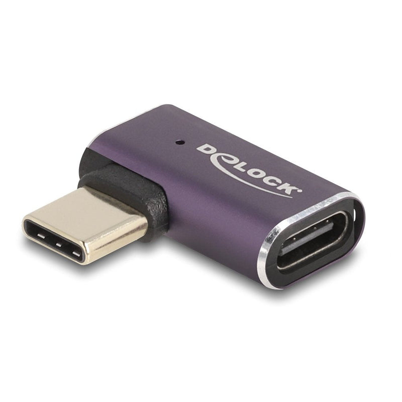 Delock 60287 USB Adapter 40Gbps USB Type-c™ PD 3.1 240W Male a Port Female Sesgado Hacia Izquierda And Hacia D