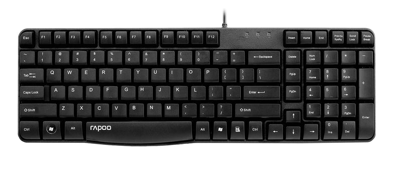 Rapoo Keyboard USB N2400 Portuguese Resistant a Salpicaduras Membrana Sellada