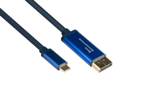 Alcasa 4812-CSF015B Adapter Cable Vídeo 1,5M USB Type-c DisplayPort Blue — image 1