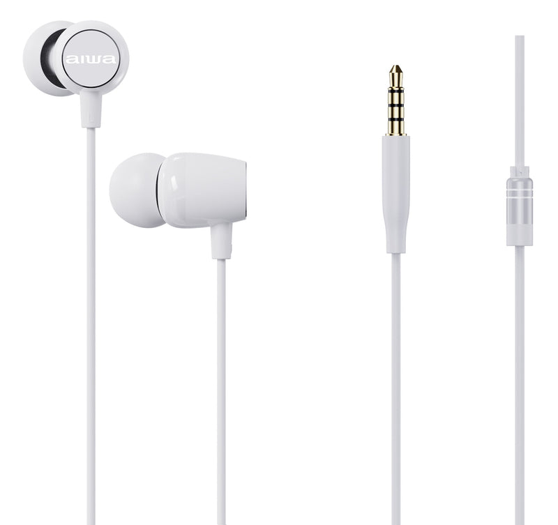 Aiwa Headphones Intrauditivos ESTM-20WT With Microphone Jack 3.5 White