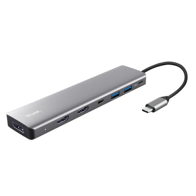 Trust Docking USB Type-c Dalyx 2x USB 2x HDMI 1x DISPLAYPORT 1x USB Type-c Pd Grey — image 1