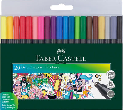 Faber-castell Grip Fineliner, 0.4, 20ER, Set 151620 — image 1