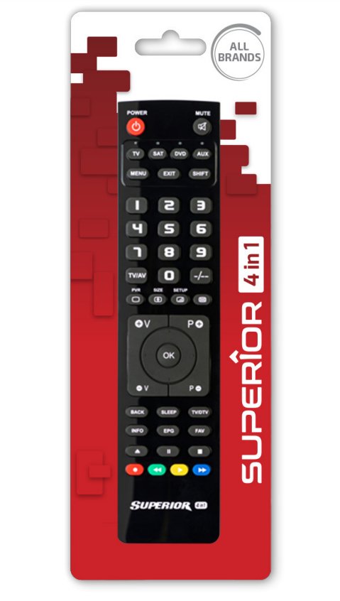 Top Electronics Top Slim Remote Control Dvd/Blu-ray, Media Player, Projector Sat, Speaker Soundbar, TV