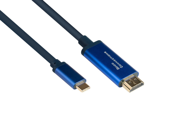 Cable Alcasa 4520-CSF010B Adapter Vídeo 1M USB Type-c HDMI Type a Standard Blue