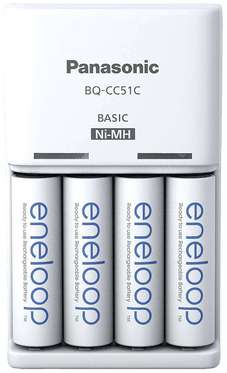 Panasonic Eneloop Charger Basic BQ-CC51 + 4X Aa 2000