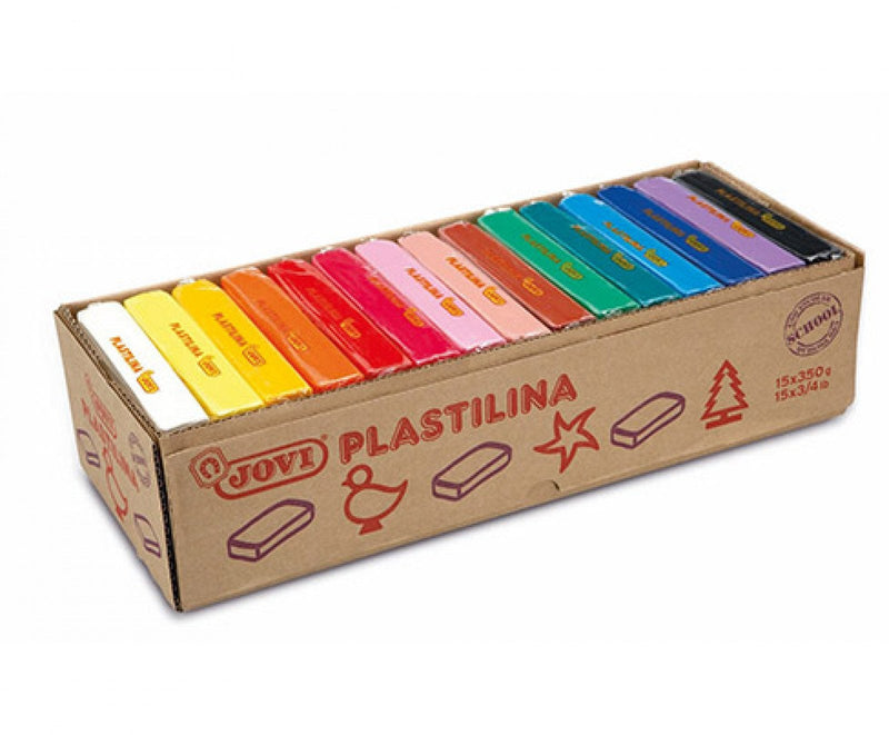 Jovi Plastilina 15 Pastillas 350 Gr Colours Surtidos Box Expositora