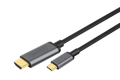 Digitus DA-70821 USB Cable -c - HDMI 1.8M 4K/30HZ Black Metal Housing — image 1