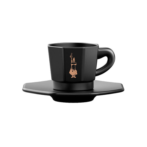 Bialetti Set Of 4 Cups Perfetto Moka Porcelana 4X 75ML Black — image 1