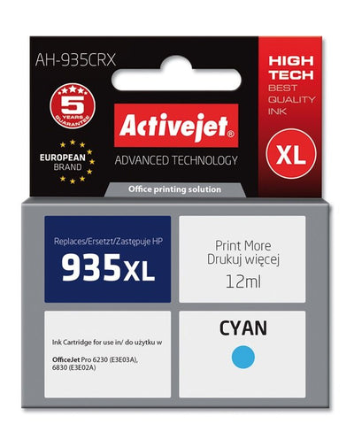 Activejet Ink Ah-935CRX (reemplazo HP 935XL C2P24AE - Premium - 12ML - Cyan — image 1
