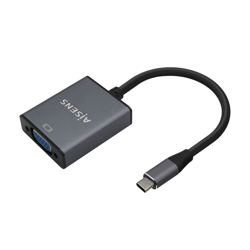 Aisens Converter Aluminium USB-C a VGA - USB-C/M-HDB15/H - 15CM - Grey