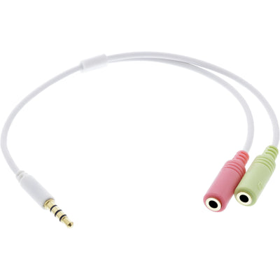 Inline Adapter Headphones Audio 3,5MM And 4 Pines a 2 Microphones And Speakers 3,5MM 0,25M — image 1