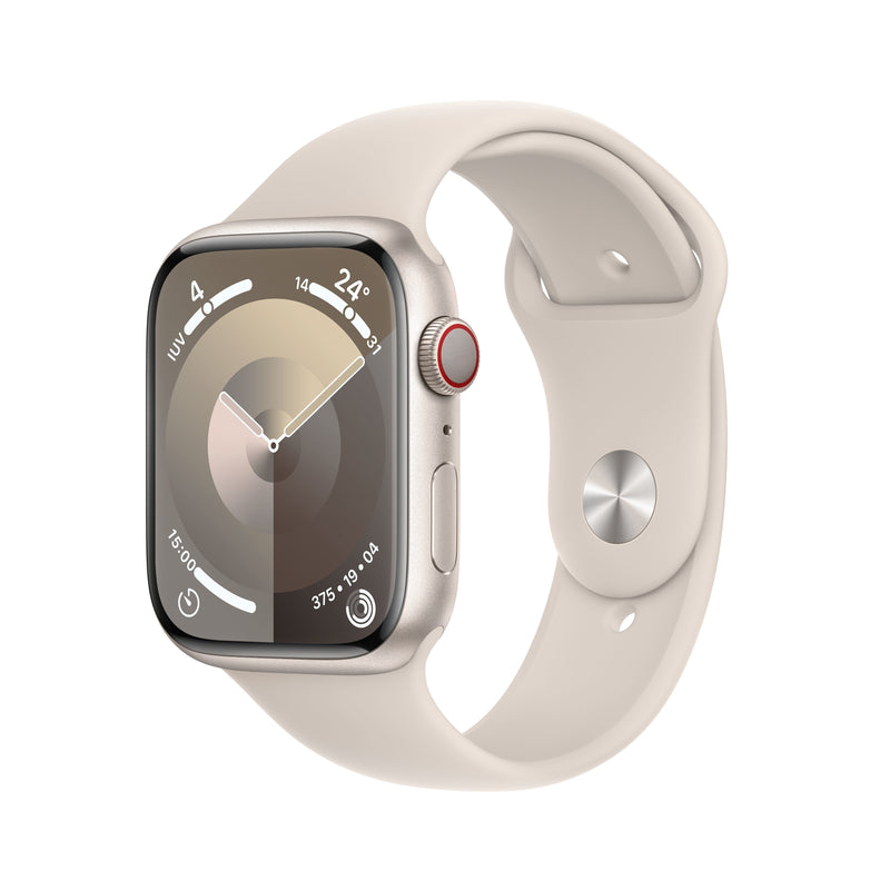 Apple Watch Series 9 GPS 45MM Cellular Box Of Aluminium White Estrella Strap Deportiva White Estrella S M