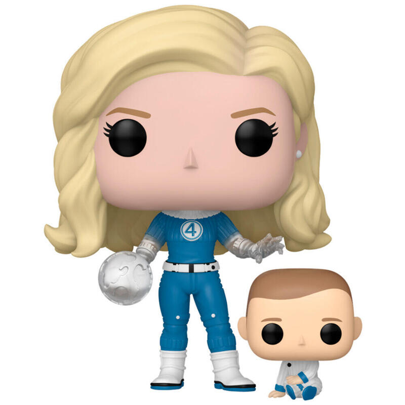 Figura Pop Marvel 4 Fantasticos Mujer Invisible & Franklin