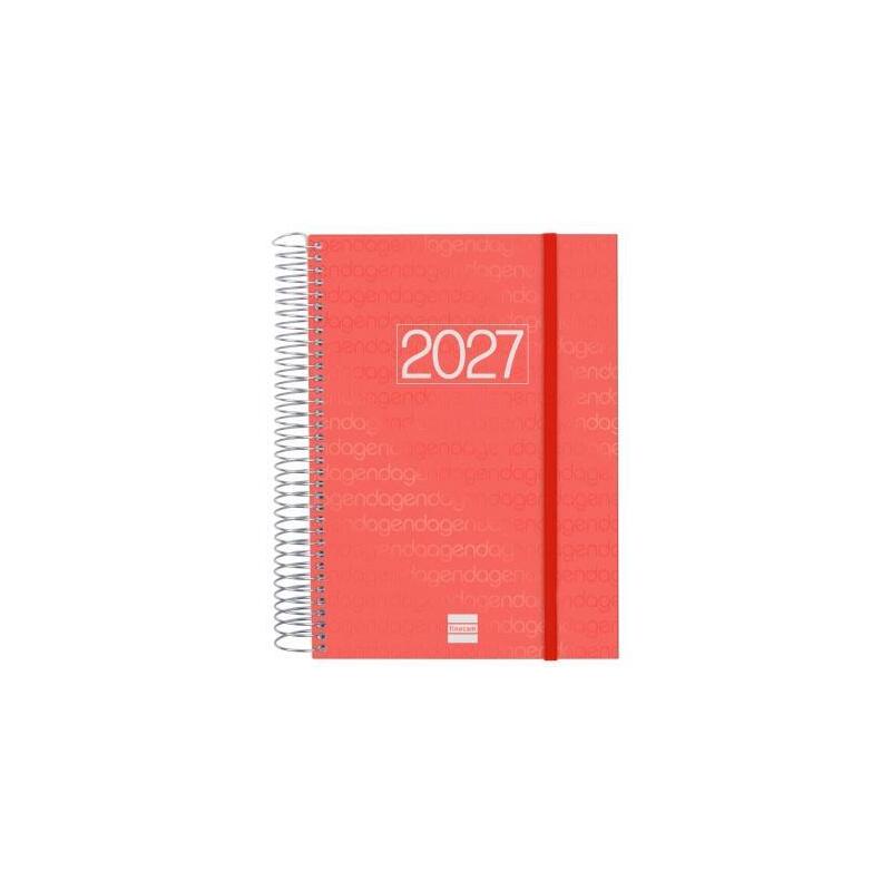 Finocam Planner Espiral Year E10-155X212MM 1DP Cover Pp Red 2027
