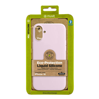 Muvit Case Recycletek Liquid Silicone Apple Iphone 16 Pink — image 1