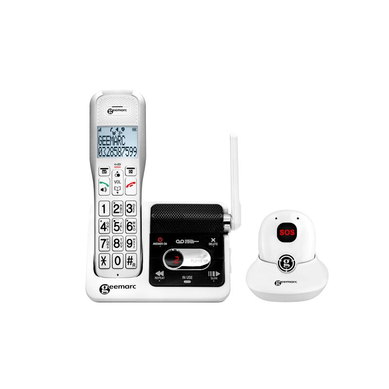 Geemarc Amplidect 595 Sos-pro Schnurl. Notruftelefon- With Notruf-dect Anhänger
