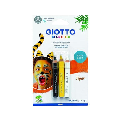 Giotto Make Up Tiger Pack With 3 Pencils Cosmetics Tematica Tigre - Se Lava With Water - Dermatologicamente Te — image 1